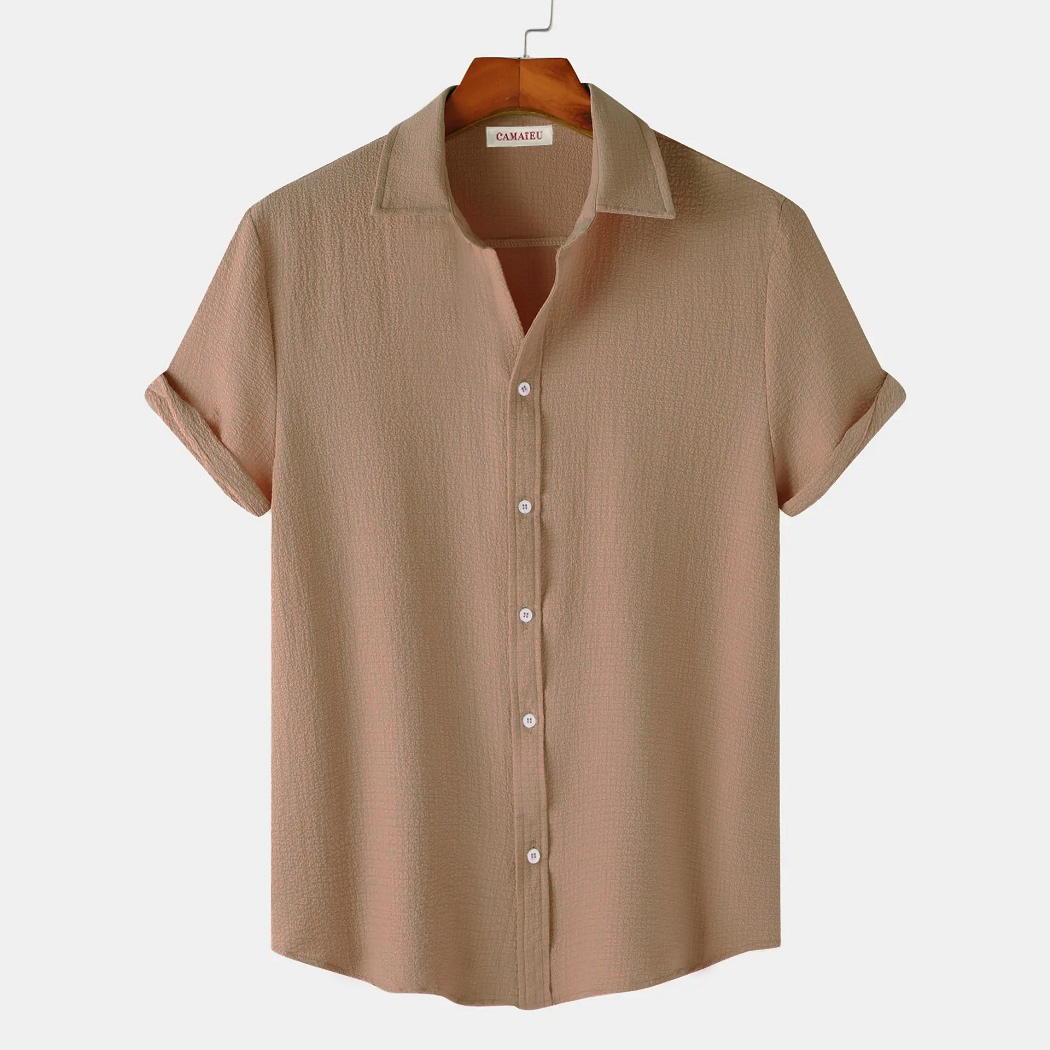 Brown Short Sleeved Shirt| H-406