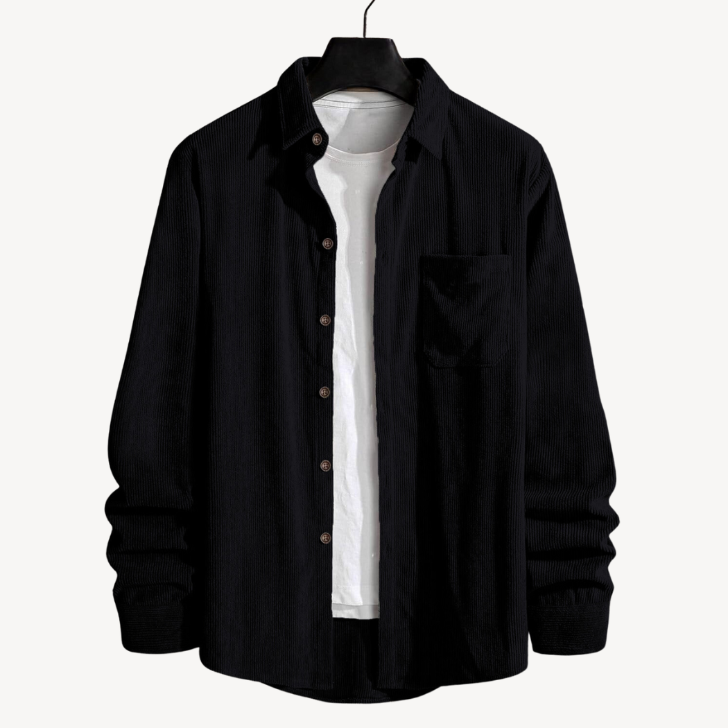 Men’s Cord Shirt || Black
