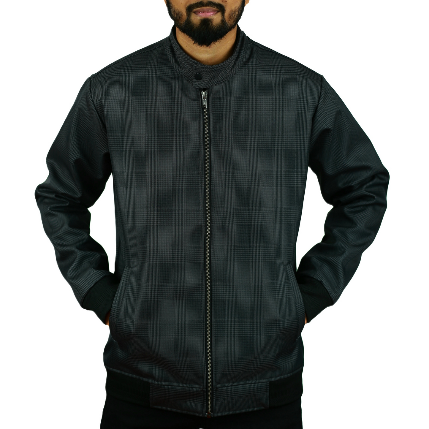 Men’s Bonded Jacket in Black Ash-CD-70