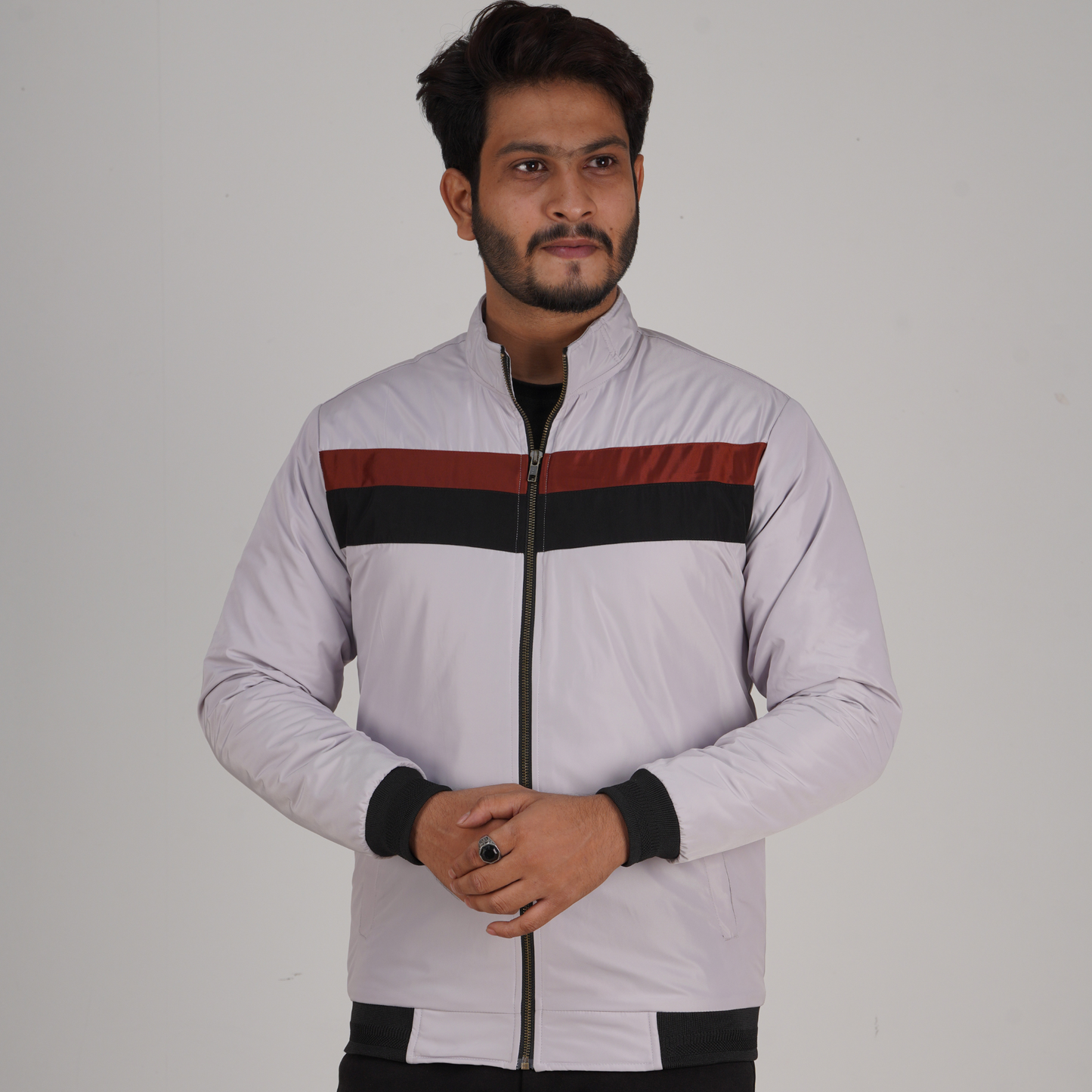 DGI-40 White Grey Men's Winter Jackets