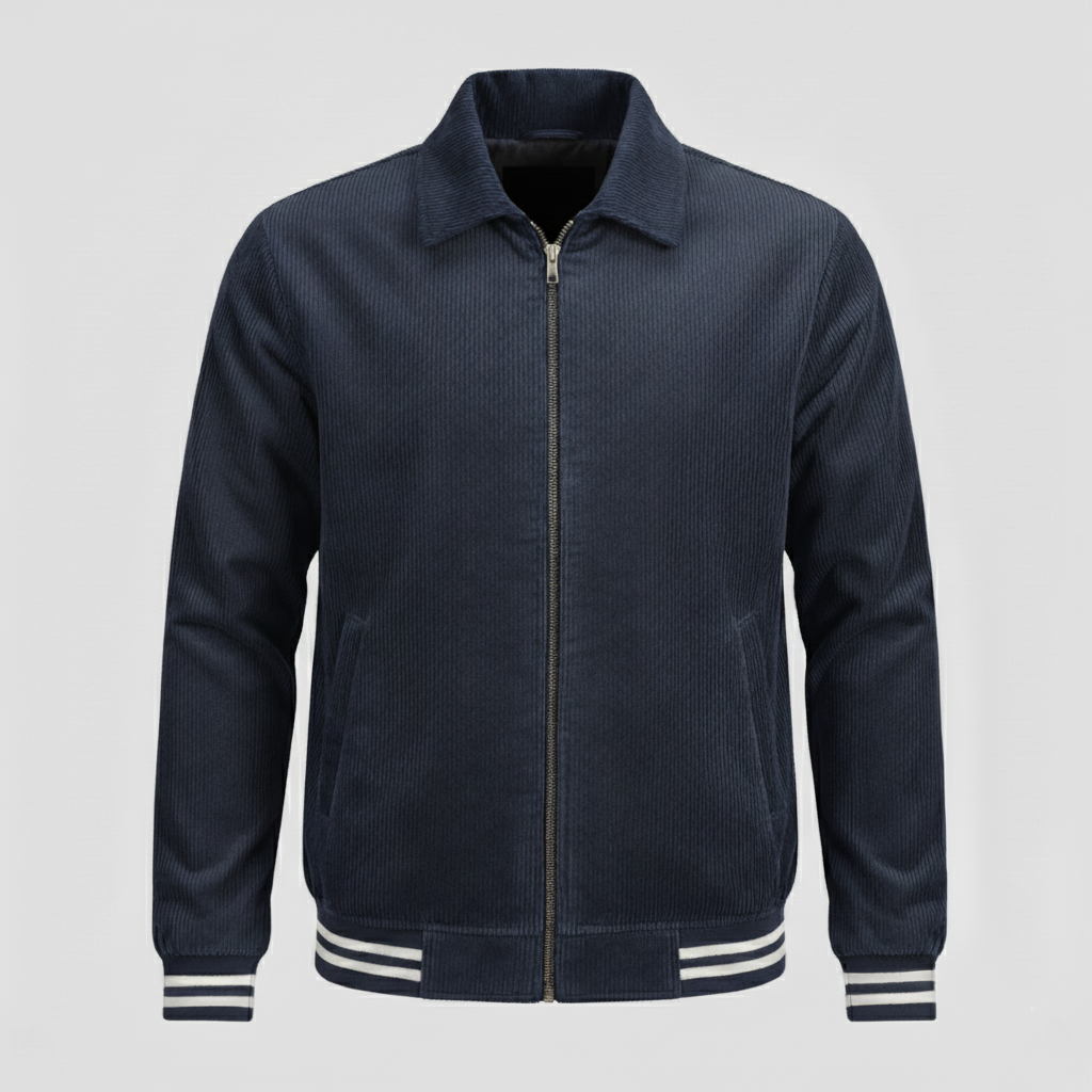 Corduroy Sherpa Jacket- Navy Blue Color/SF-150