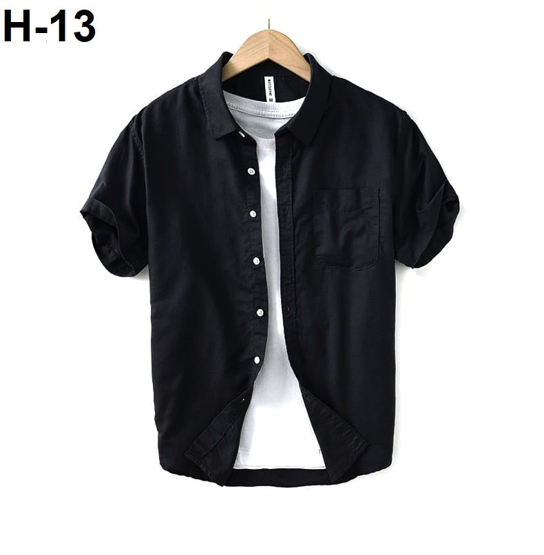 RMEI COTTON HALF SLEEV SHIRT BLACK COLOR