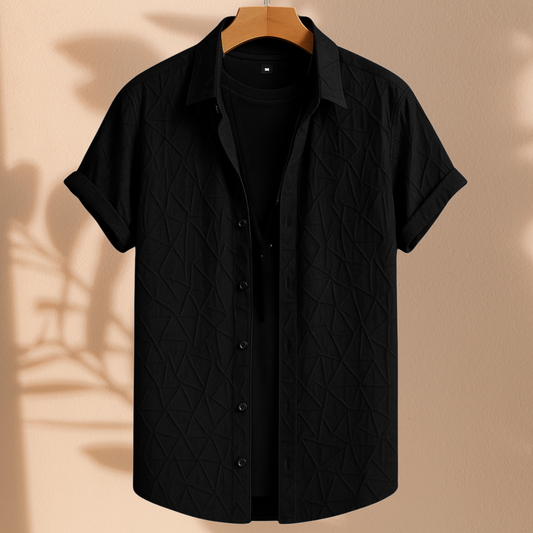 Premium Embossed Half Sleeve Shirt |H-1002
