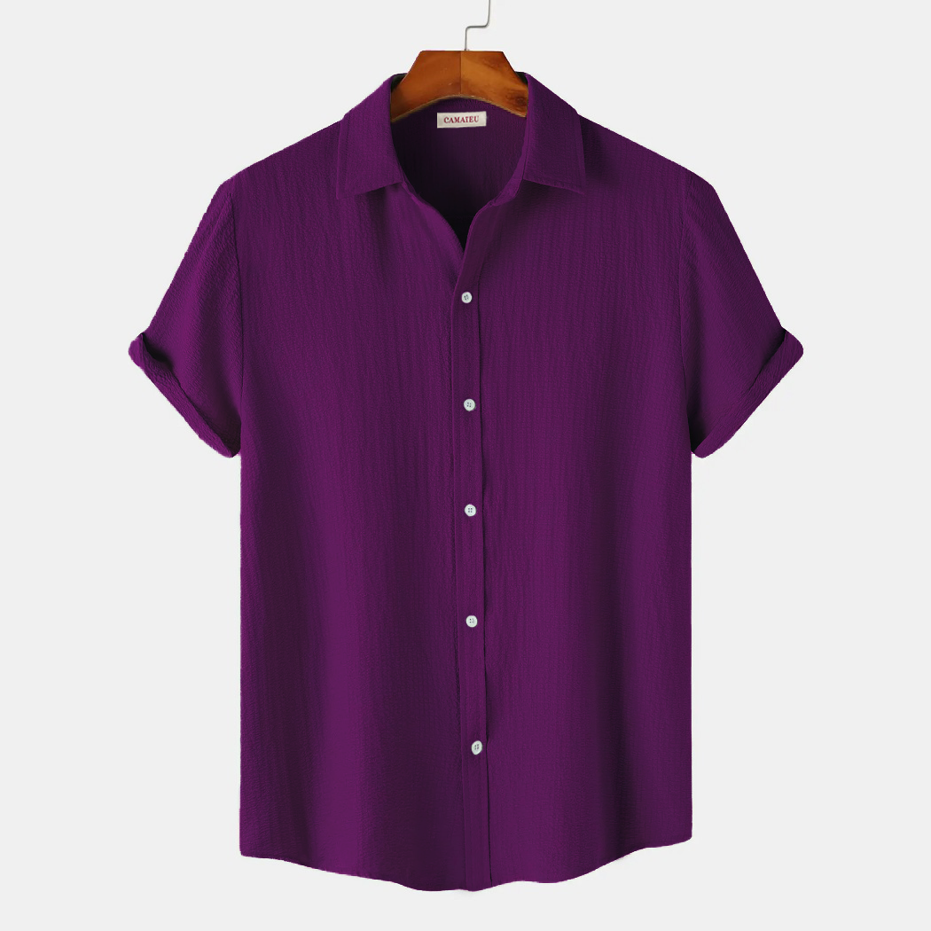 Purple Short Sleeved Shirt| H-380