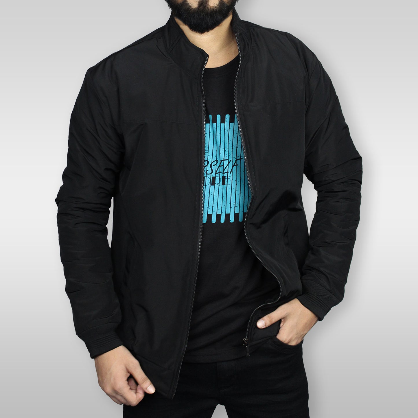 PREMIUM BLACK JACKET FOR MEN-SKN-77