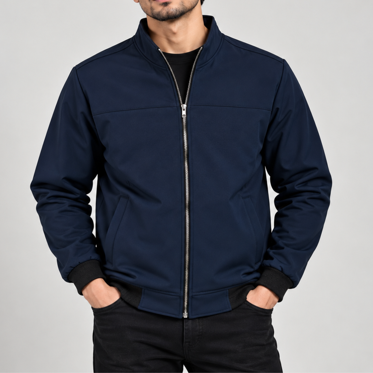 Men’s Bonded Jacket in Blue-BH-390