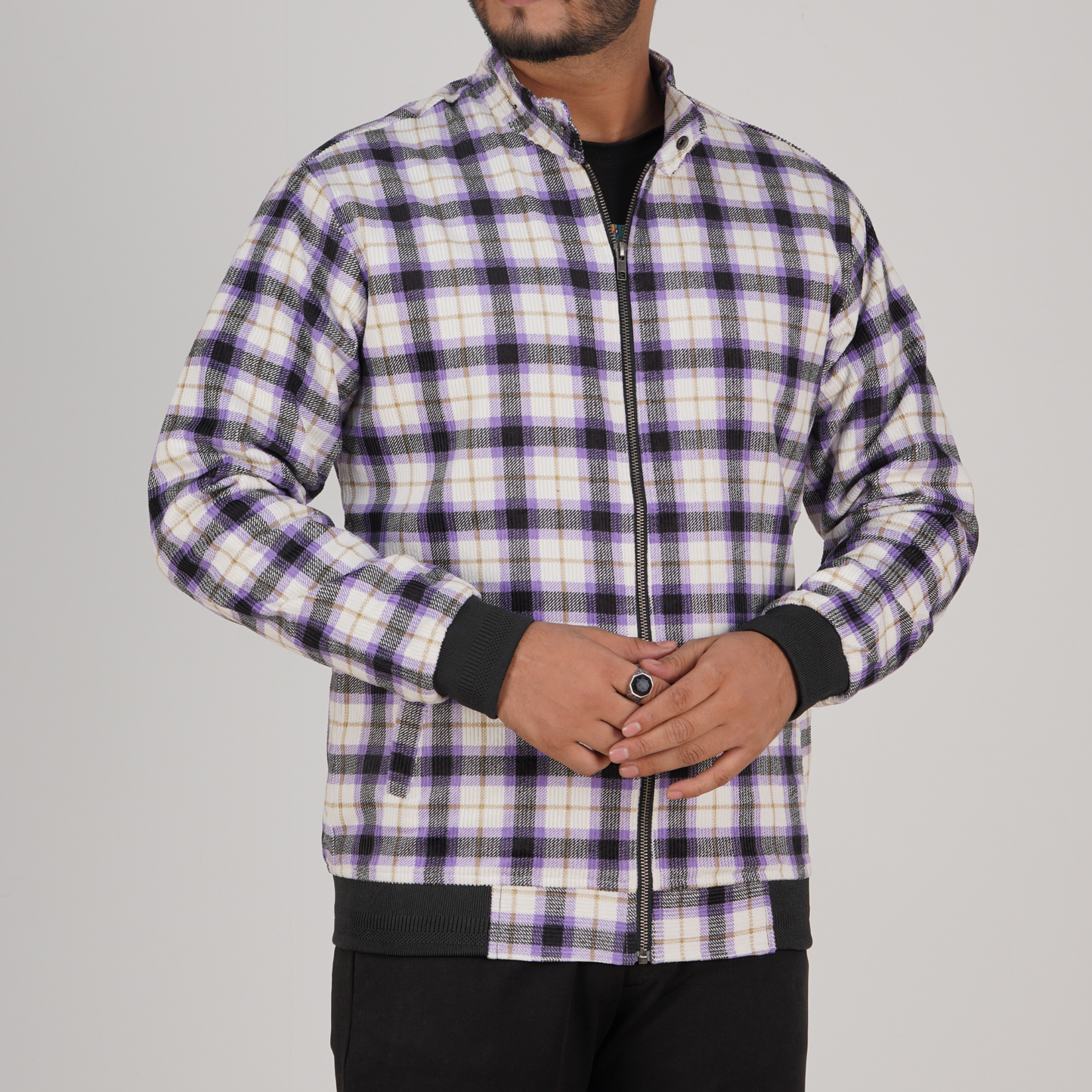 Men’s Corduroy Jacket in Lavender White CD-60