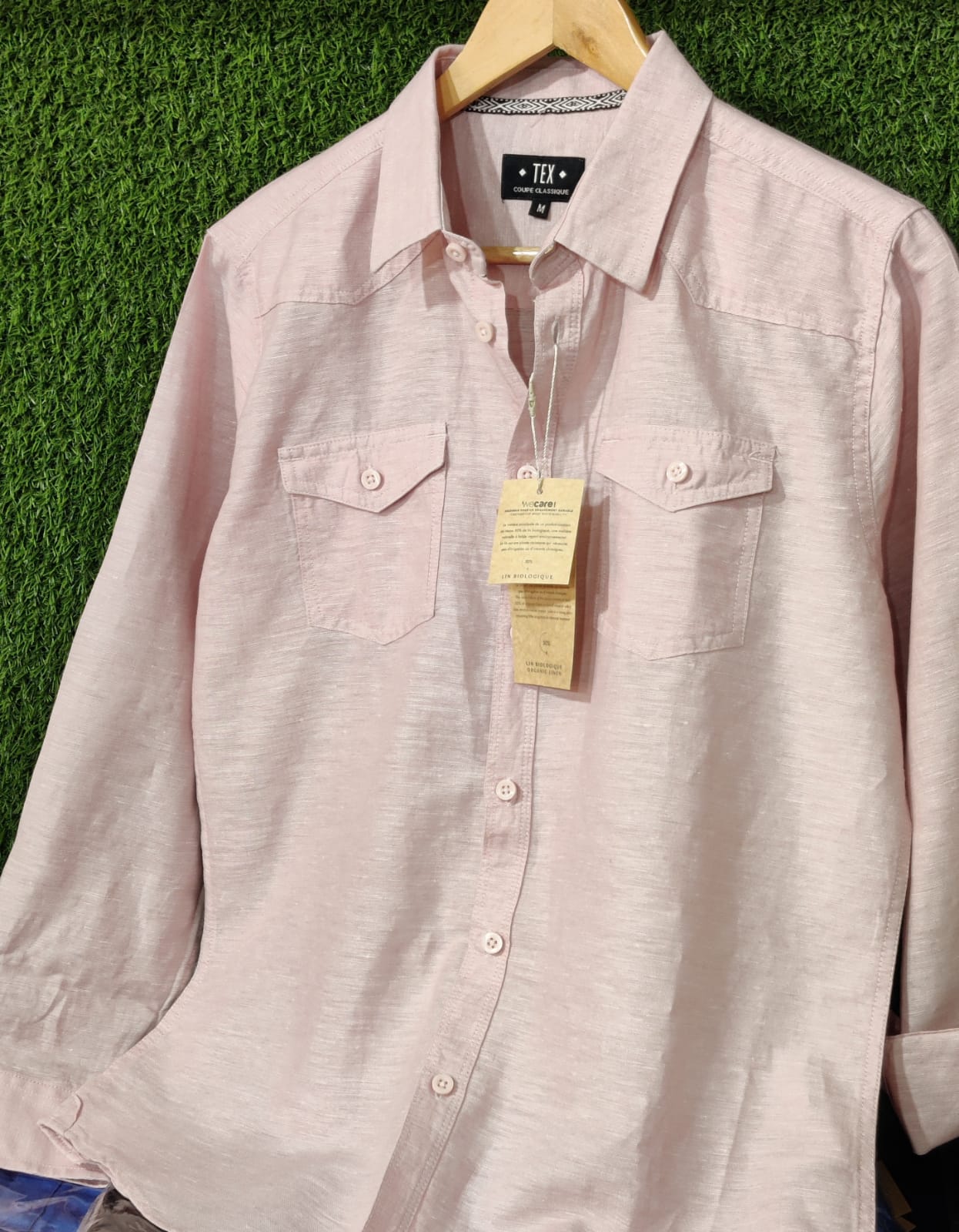 Men's Double Pocket Shirt | Y2K-pink