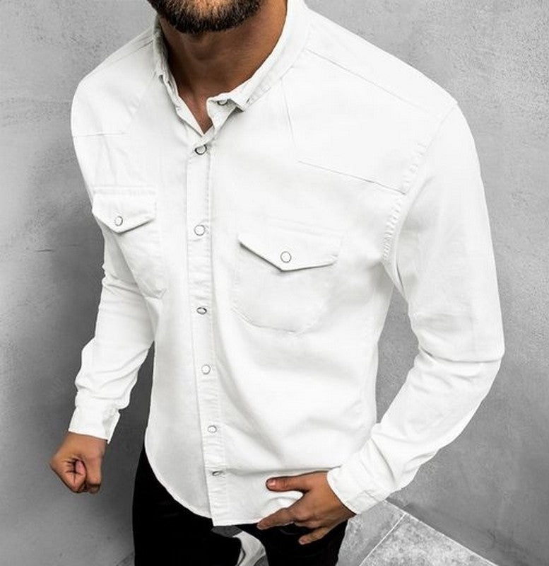 Men's Double Pocket Shirt | White