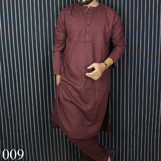 Maroon Classic Panjabi & Pajama Full Set