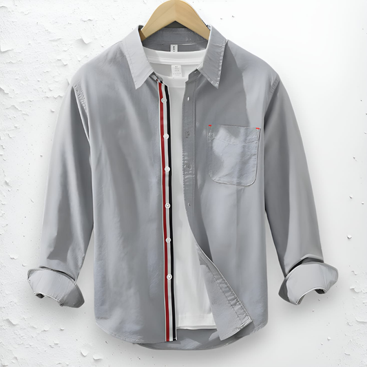 Grey oxford cotton full Shirt