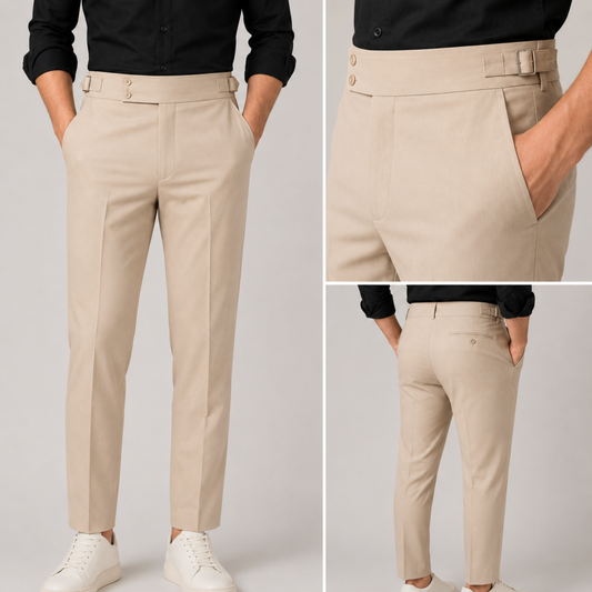 Classic Beige Gurkha Formal Pant – Premium Slim Fit