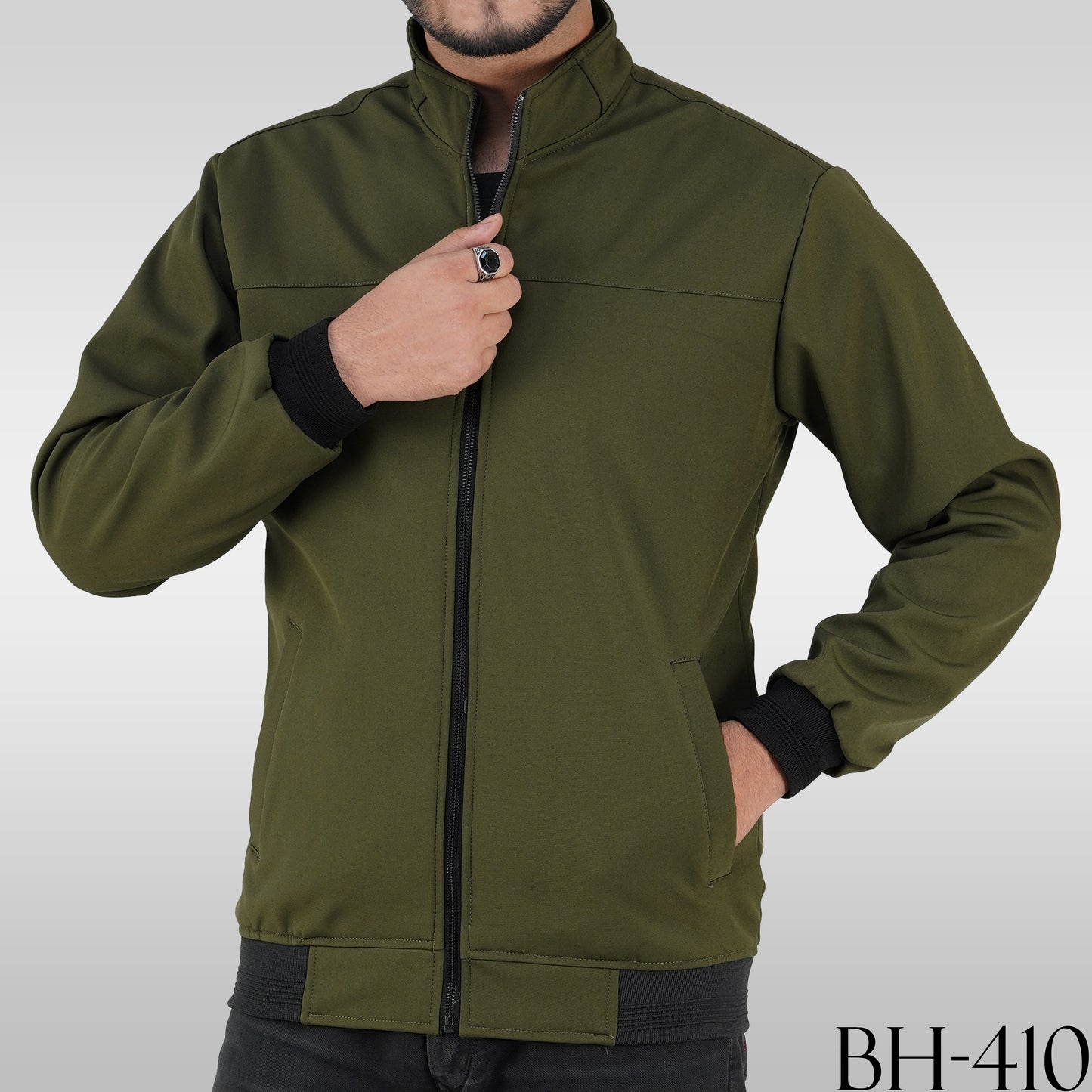 Men’s Bonded Jacket in OLIVE -BH-410