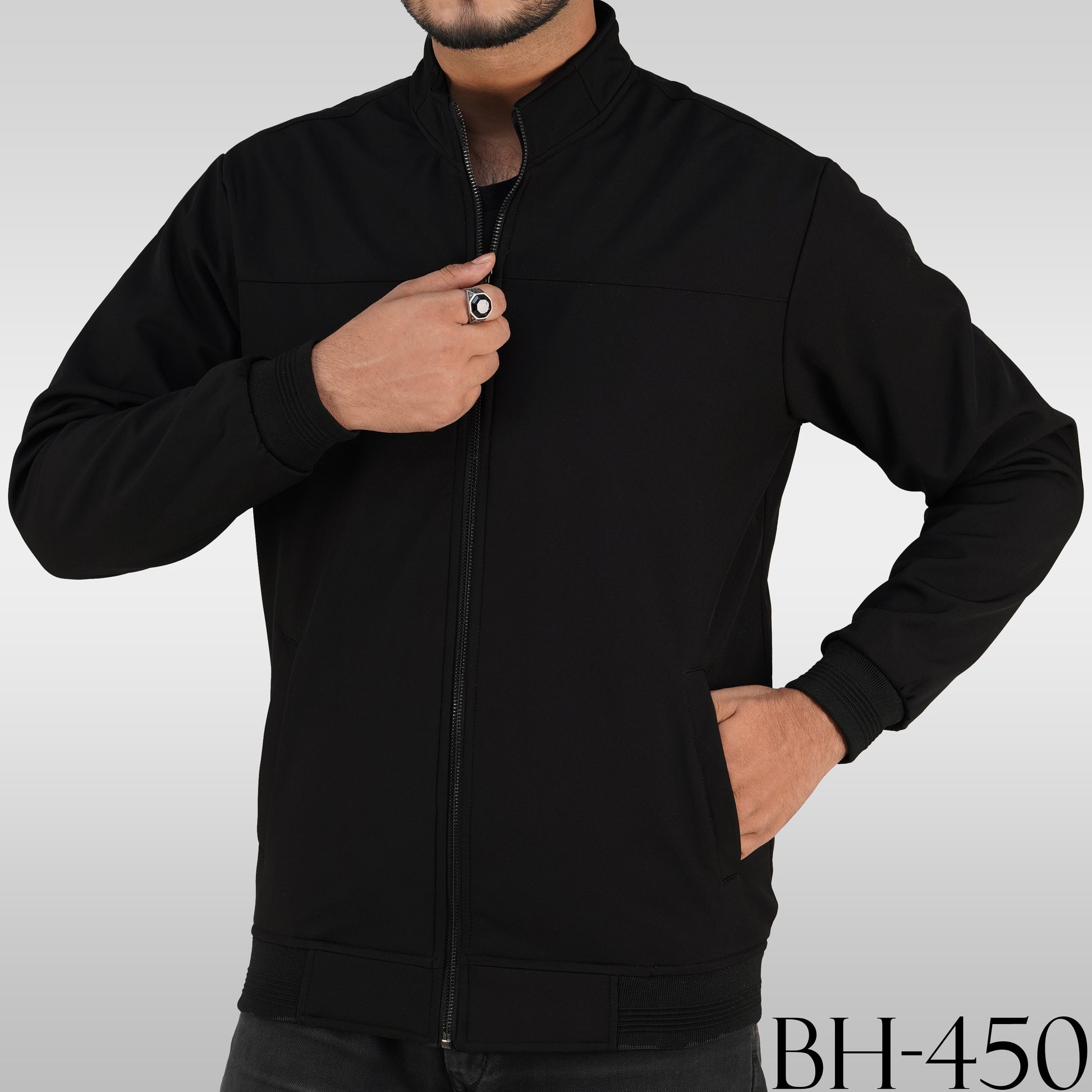 Black High-neck down jacket