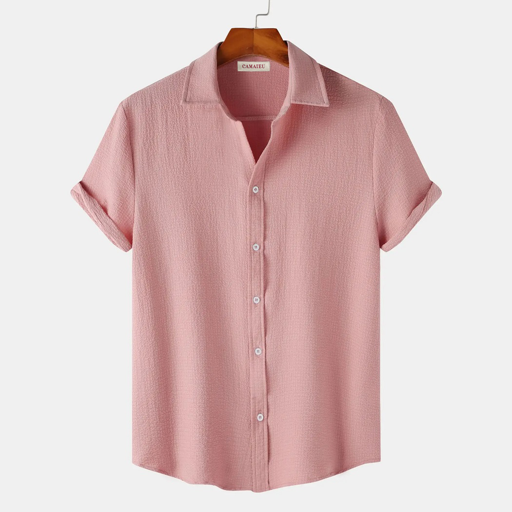 Baby Pink Short Sleeved Shirt‌‌‌‌‌| H-401