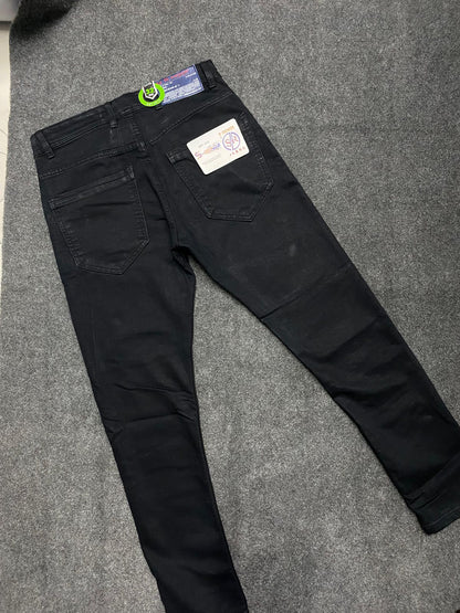 Black denim jeans