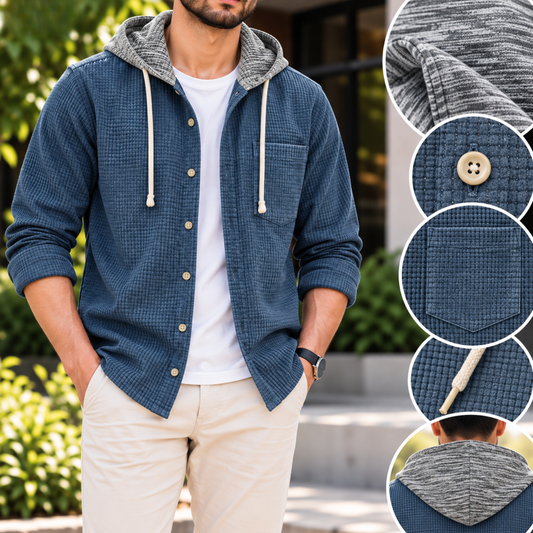 Slate Blue Luxe Hoodie Shirt |CD-005