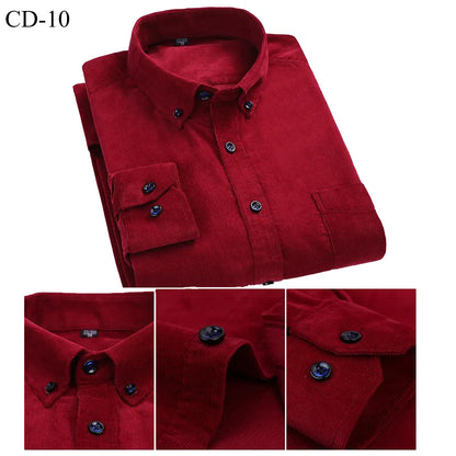 Men’s Cord Shirt || Red