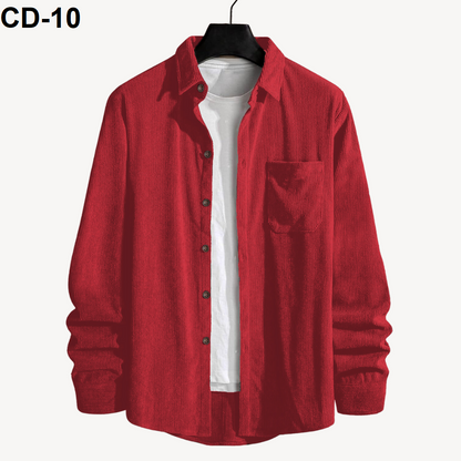 Men’s Cord Shirt || Red