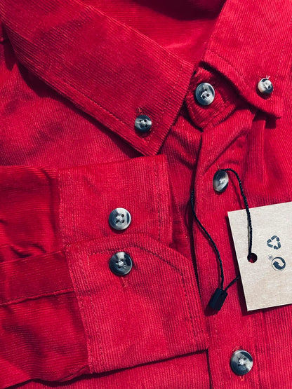 Men’s Cord Shirt || Red