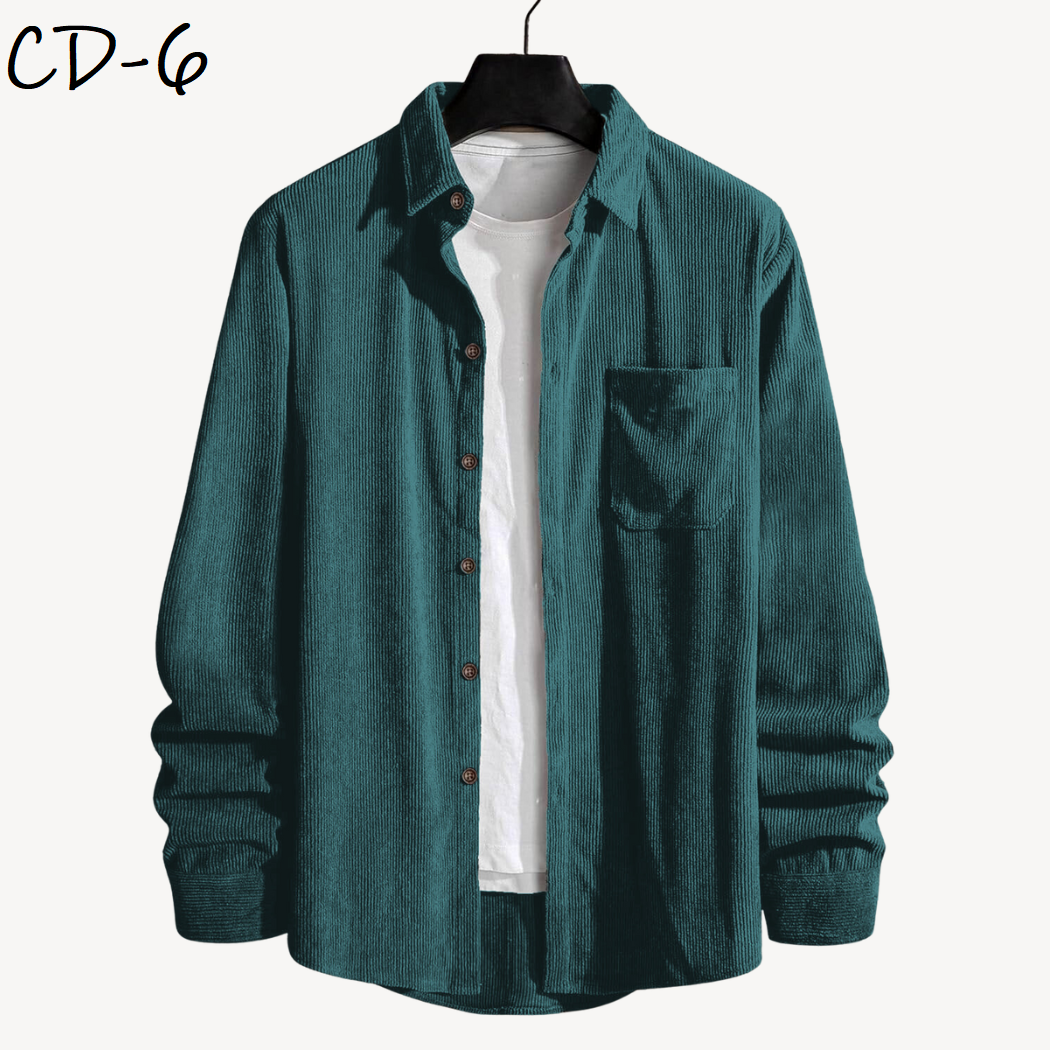 Men’s Cord Shirt || Bottle Green