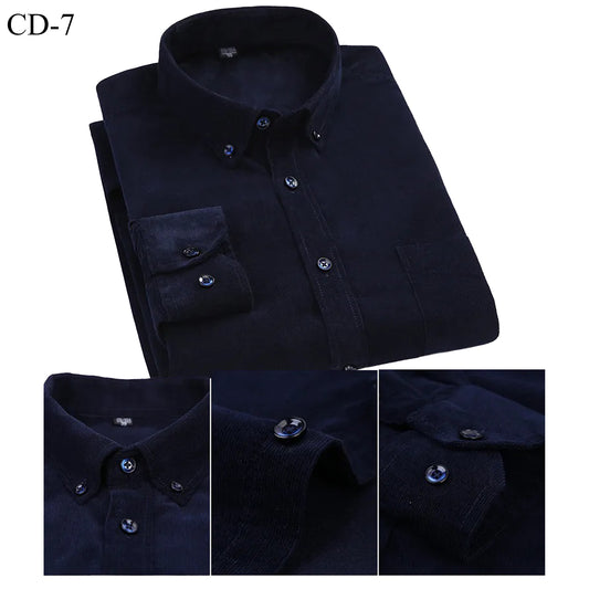 Men’s Cord Shirt || Navy Blue