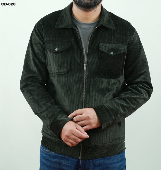 Men’s Corduroy Jacket in Olive-CD-820