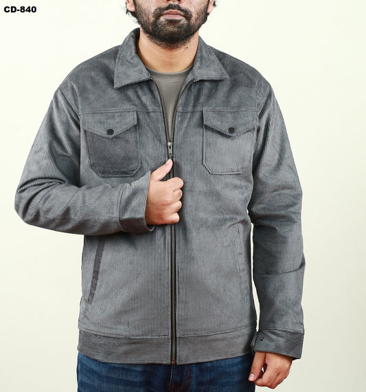 Men’s Corduroy Jacket in Ash Grey -CD-840