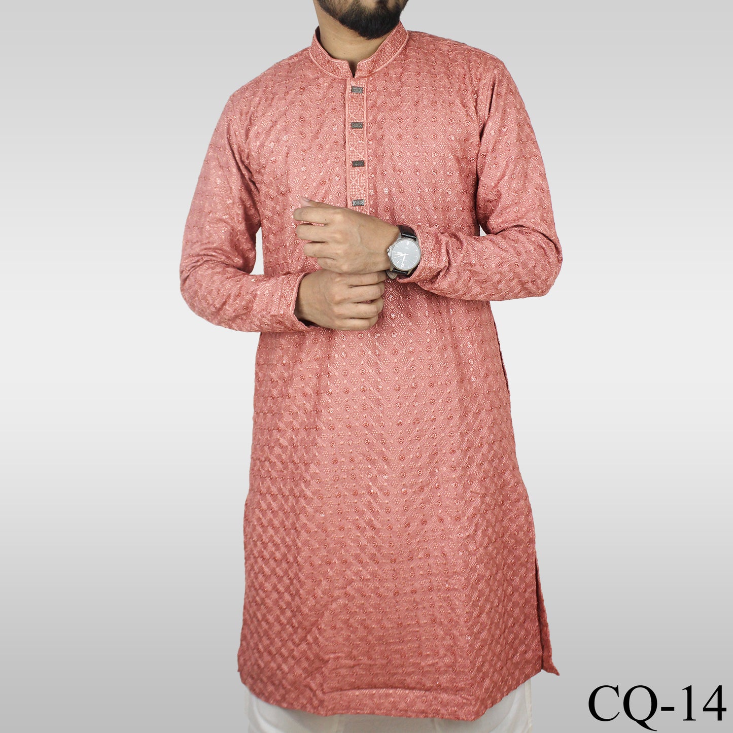 Pink Sequence Panjabi