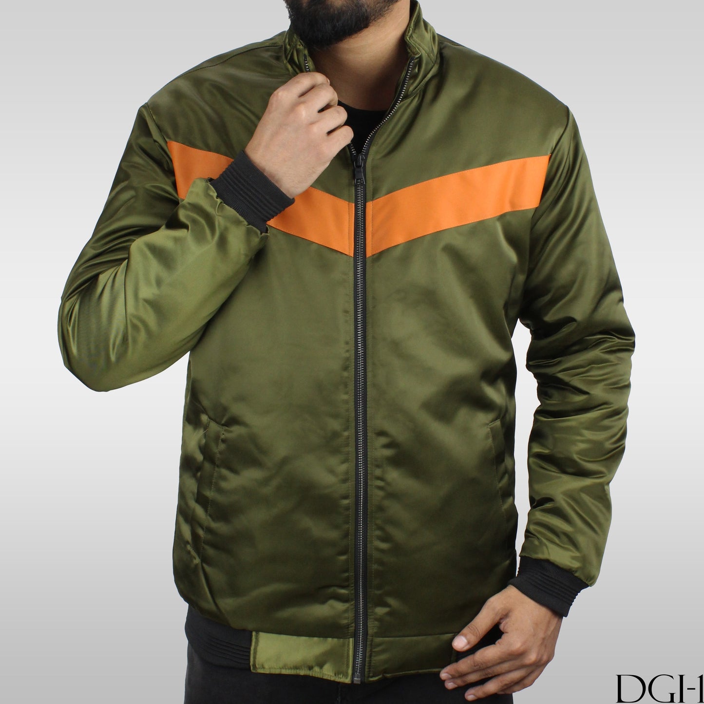 DGI-1 Olive High-Neck Winter Jacket