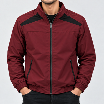 EVERYDAY MAROON ACCENT JACKET FOR MEN | DGI-705