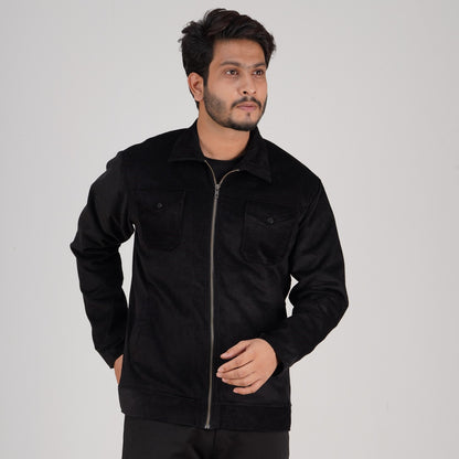 Men’s Corduroy Jacket in Black-CD-810