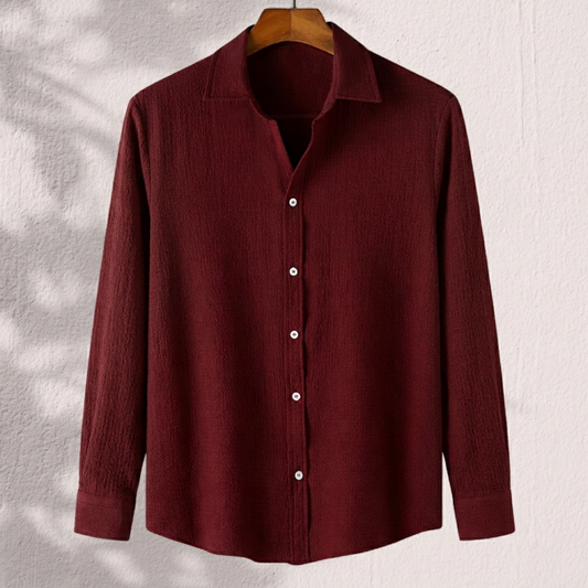 Maroon Premium Textured Summer Shirt | F-2012