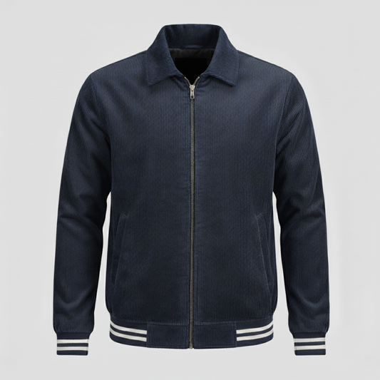 Corduroy Sherpa Jacket- Navy Blue Color/SF-150