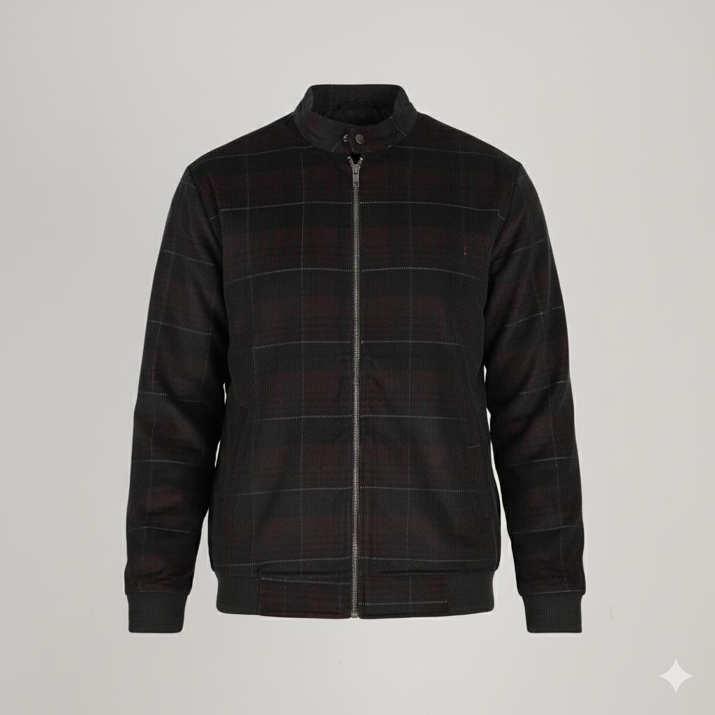 Men’s Corduroy Jacket in Black Marron CD-20