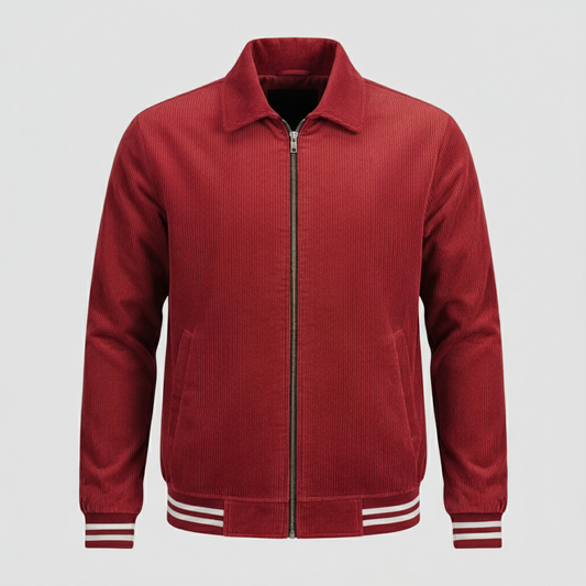 Corduroy Sherpa Jacket-Reddish Maroon Color/SF-120