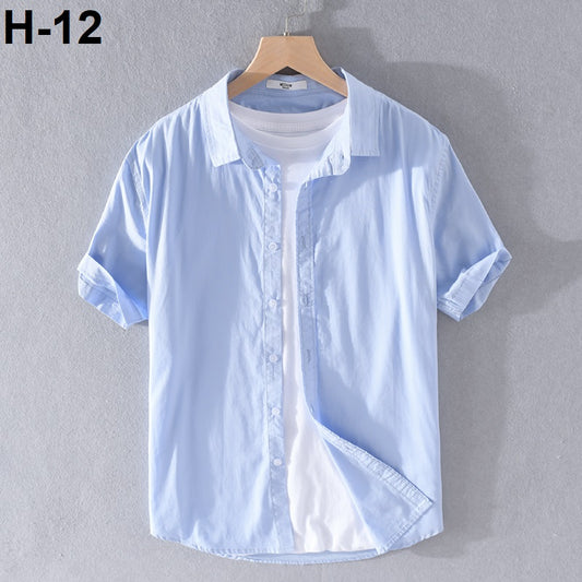 RMEI COTTON HALF SLEEV SHIRT SKY COLOR