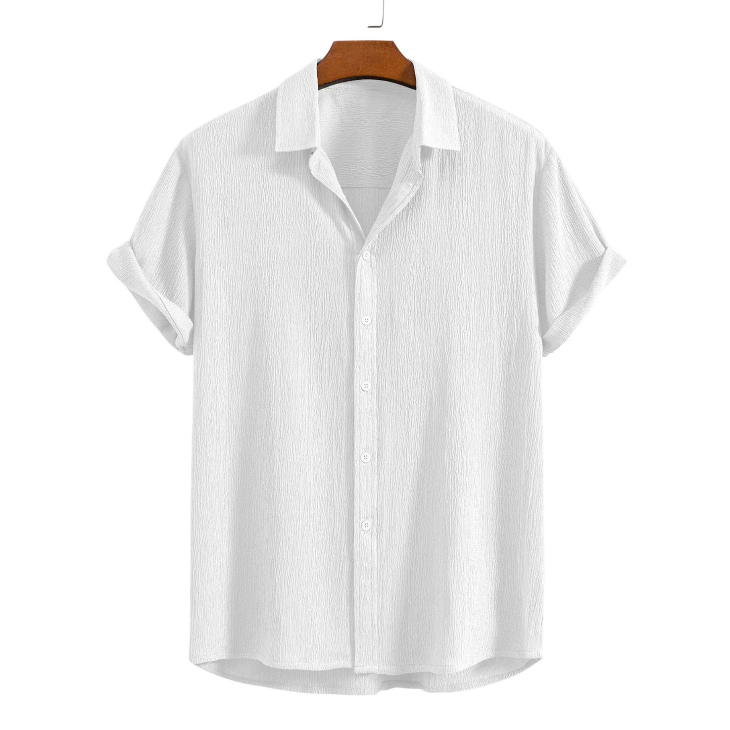 White Color Short Sleeved Shirt‌‌‌‌‌| H-404