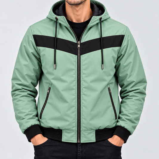 Sage Green Colour hoodie Jacket/ HD-515