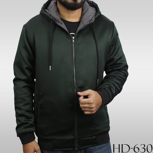 Bottle green velvet hoodie