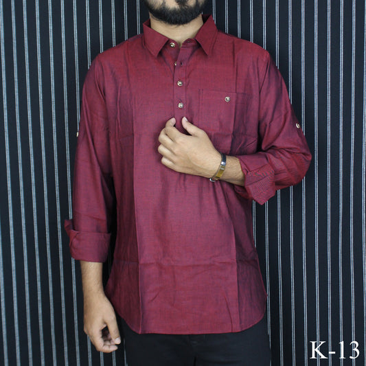 Red Remi Rayon Kurta | K-13