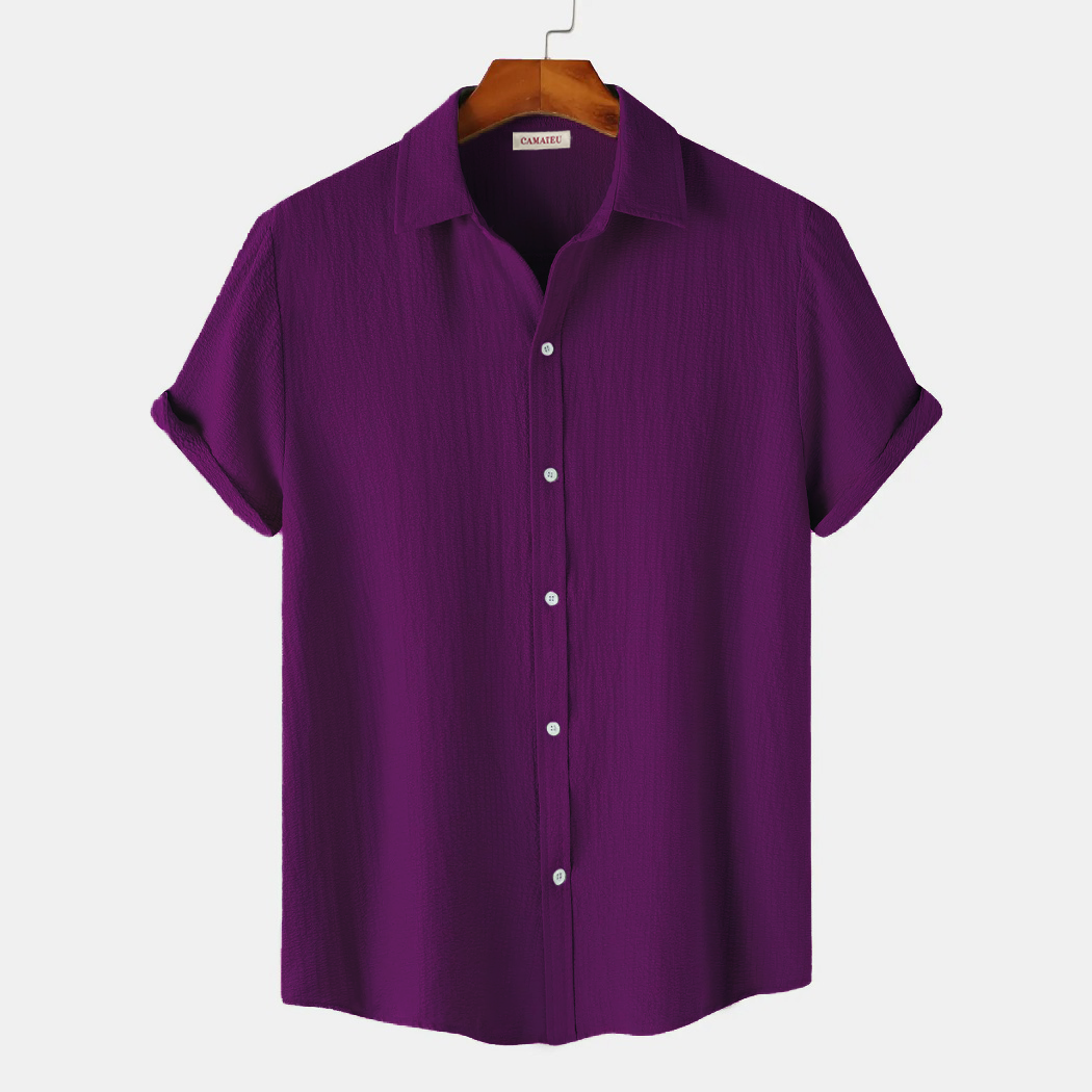 Purple Short Sleeved Shirt‌‌‌‌‌| H-407