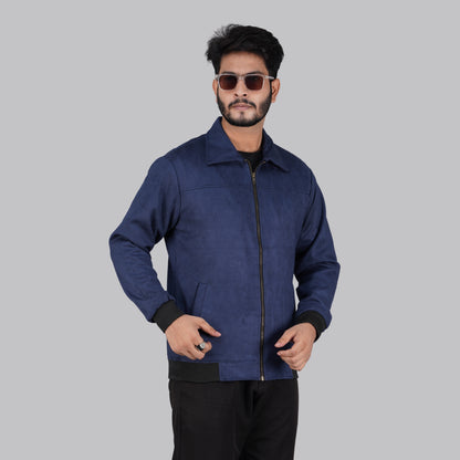 Navy Blue Winter Jacket Monochrome - MP840