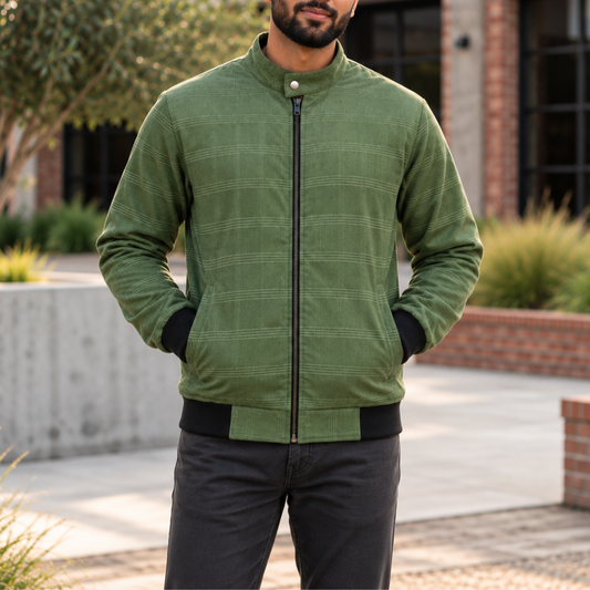 Men’s Corduroy Jacket in Sea Green| CD-30