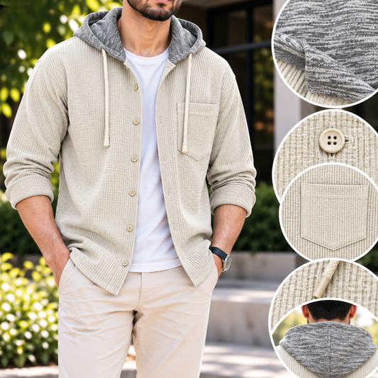 Light Heather Grey Luxe Hoodie Shirt |CD-009
