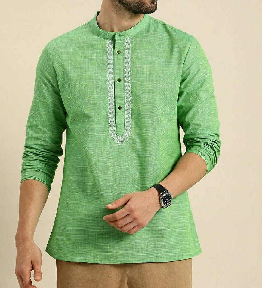 Band Collar Katua Shirt | K-220