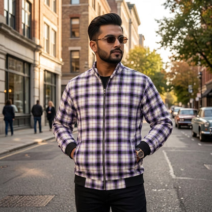 Men’s Corduroy Jacket in Lavender White CD-60