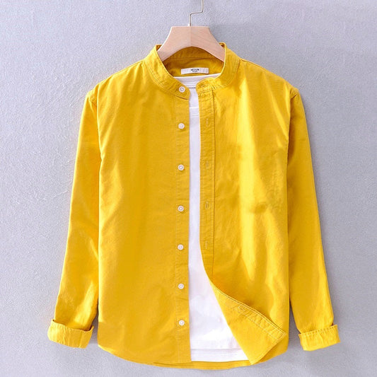 Men's Band Collar Shirt | Buttercup