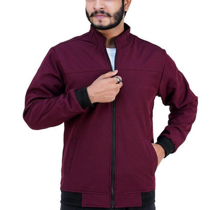 Men’s Bonded Jacket in Wine Red-BH-400