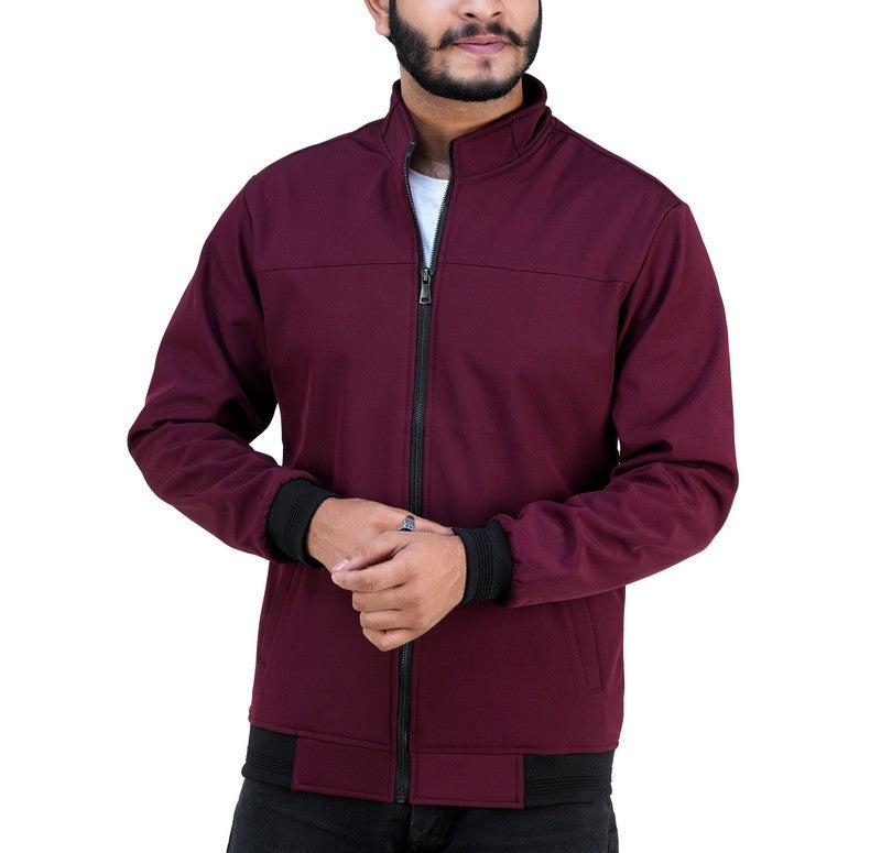 Men’s Bonded Jacket in Wine Red-BH-400